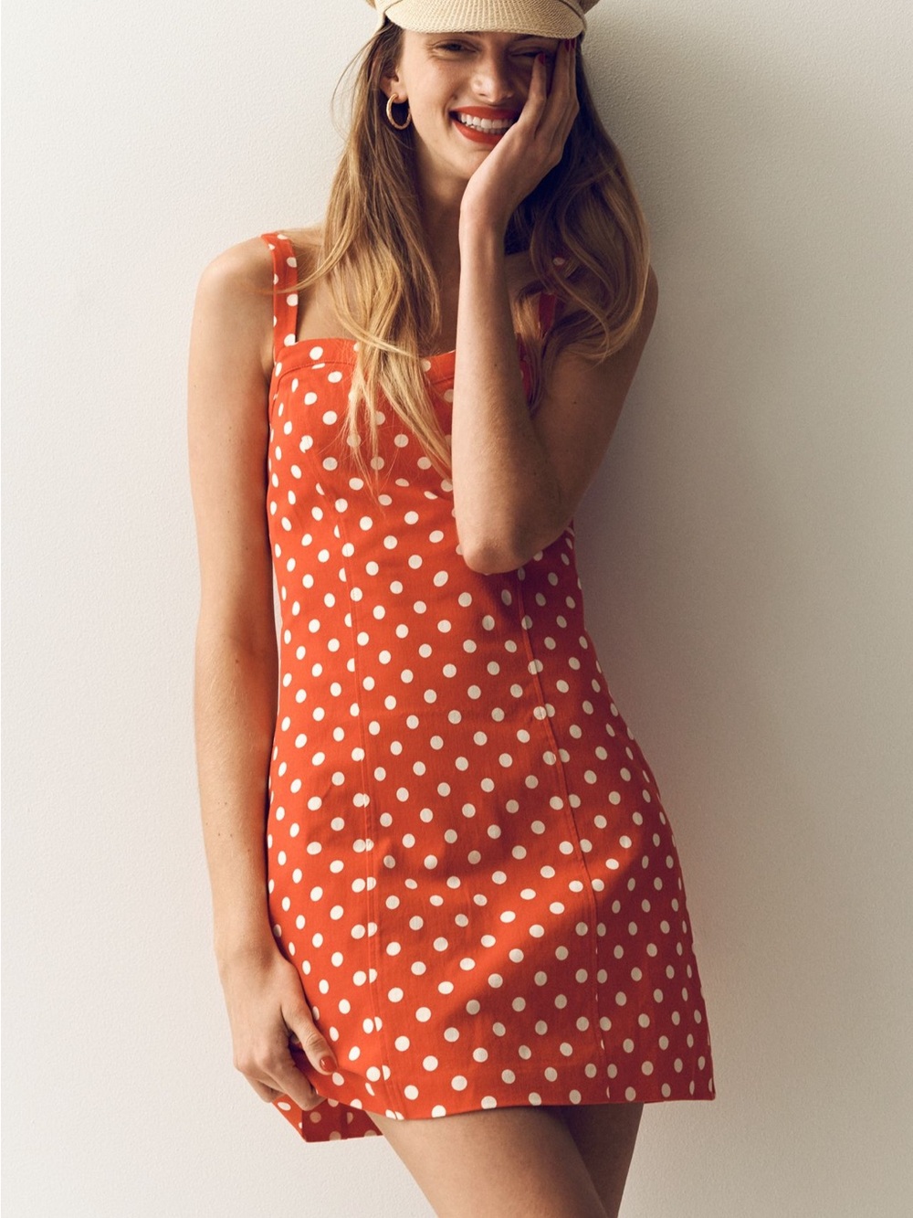 Maeve Sweetheart Polka Dot Mini Dress